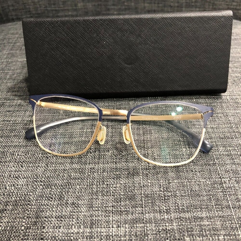 Jins Blue Sapphire Metal Rectangular Semi Rimless LMF-18S-110-858 READ DESCRIPT.